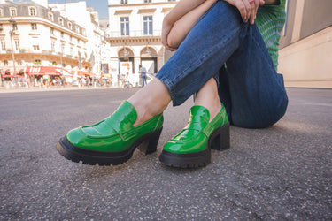 Mocassins à talon Femme Stefy en cuir verni Melvin & Hamilton