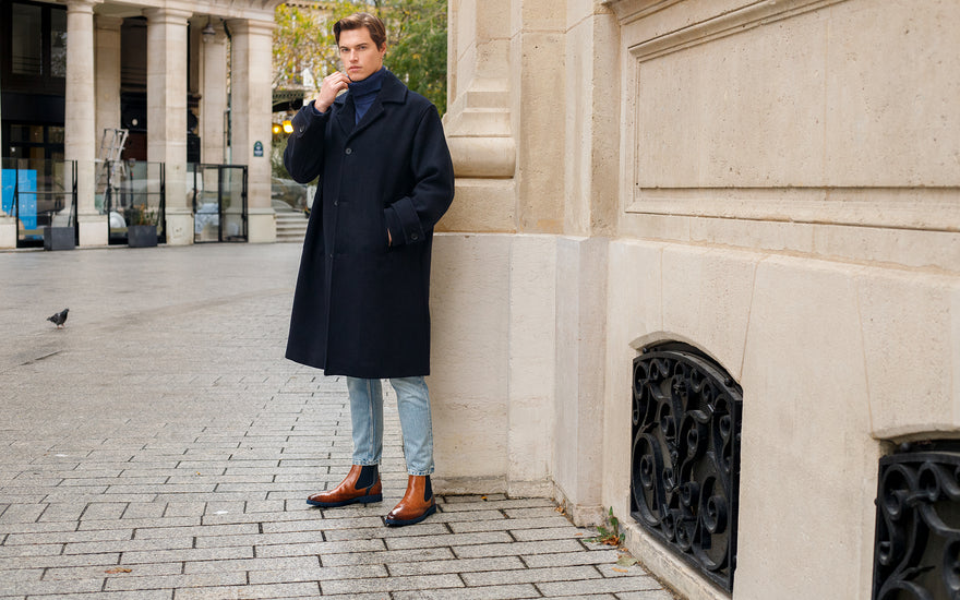 Bottines Homme Emil 9 Melvin & Hamilton avec un long manteau