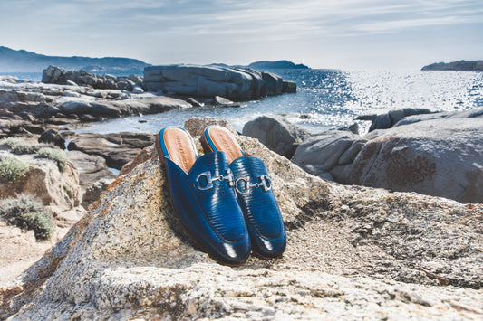 Mules bleues Homme Clive 2