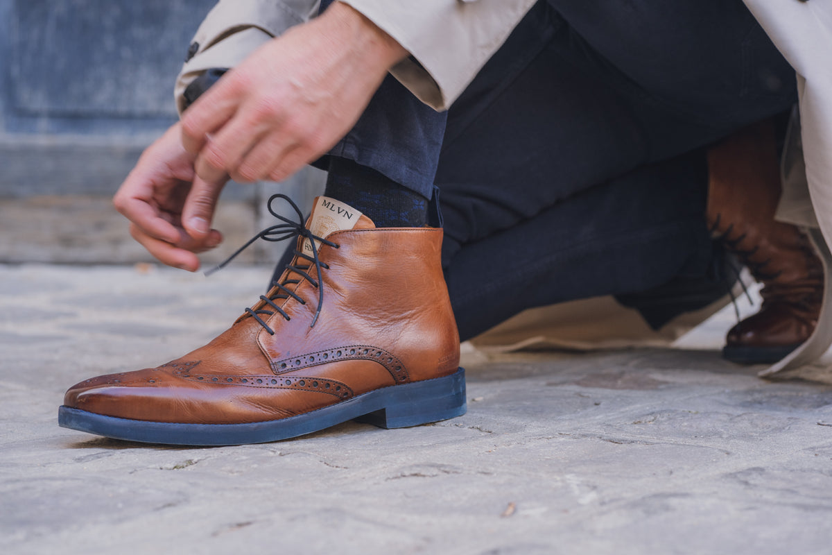 Melvin & Hamilton Homme Elyas 5 Bottine En Cuir Fait Main
