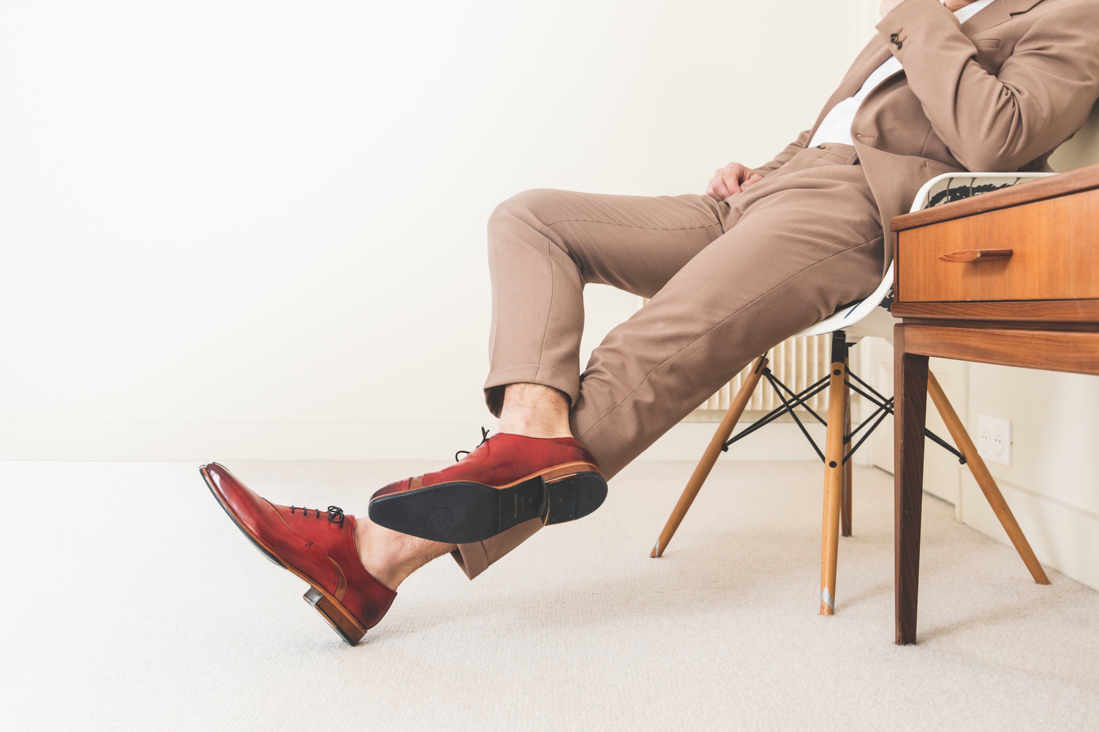 Richelieus rouges pour homme Lance 44 Melvin & Hamilton