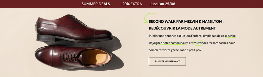 second walk plateforme officielle de seconde main Melvin & Hamilton
